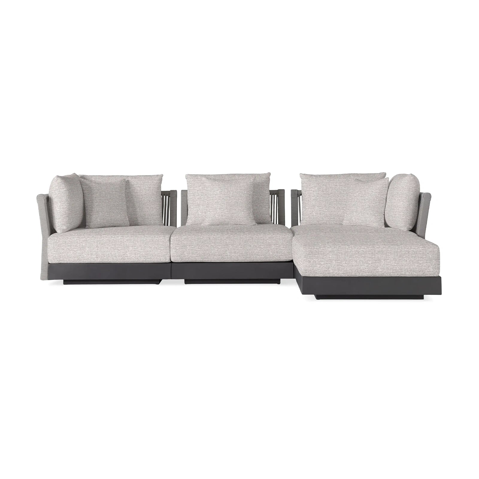 Nacos Outdoor Four-Piece Sectional with Ottoman