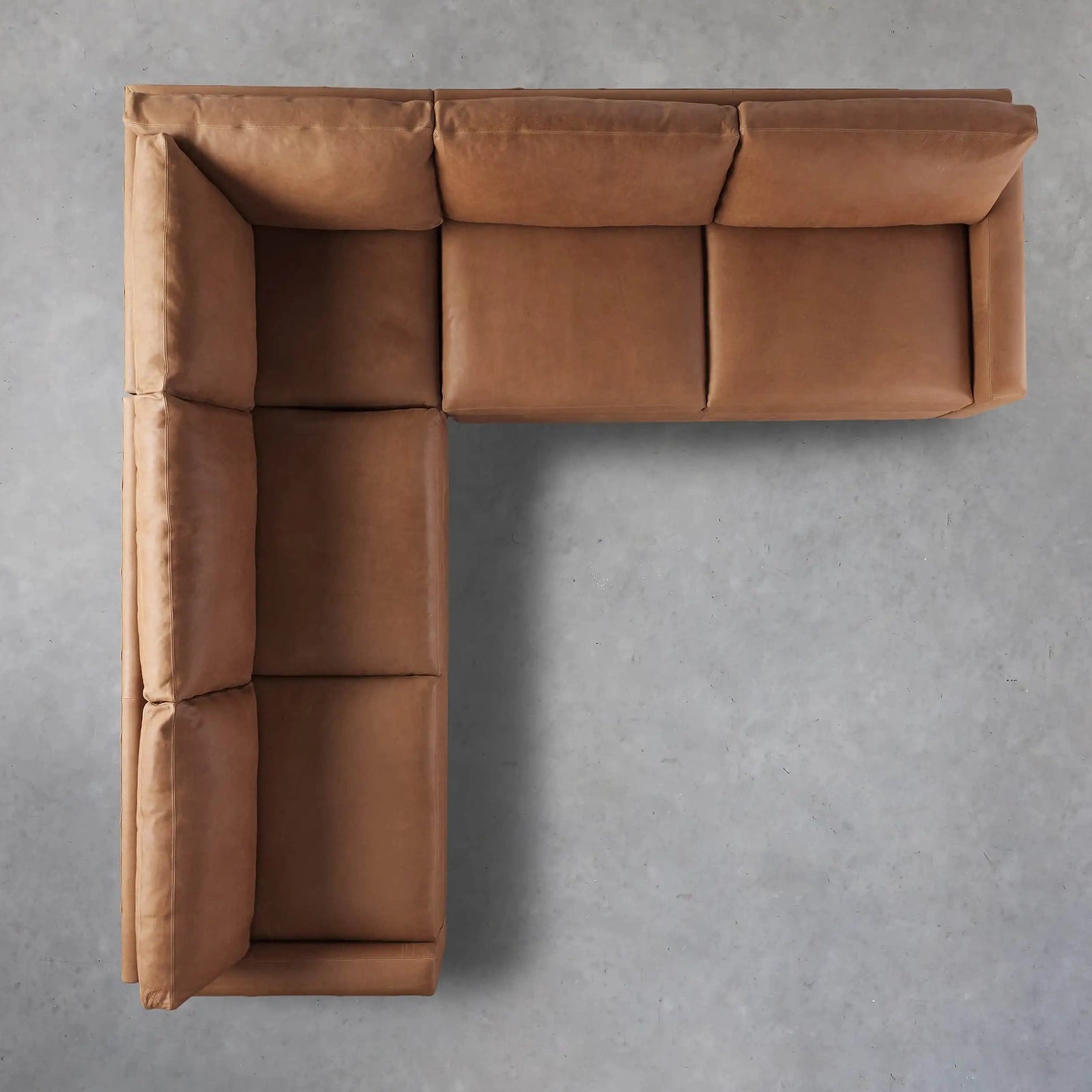 Reamington Leather Three-Piece Corner Sectional