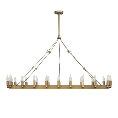 AuraFrame Rectangular Outdoor Chandelier