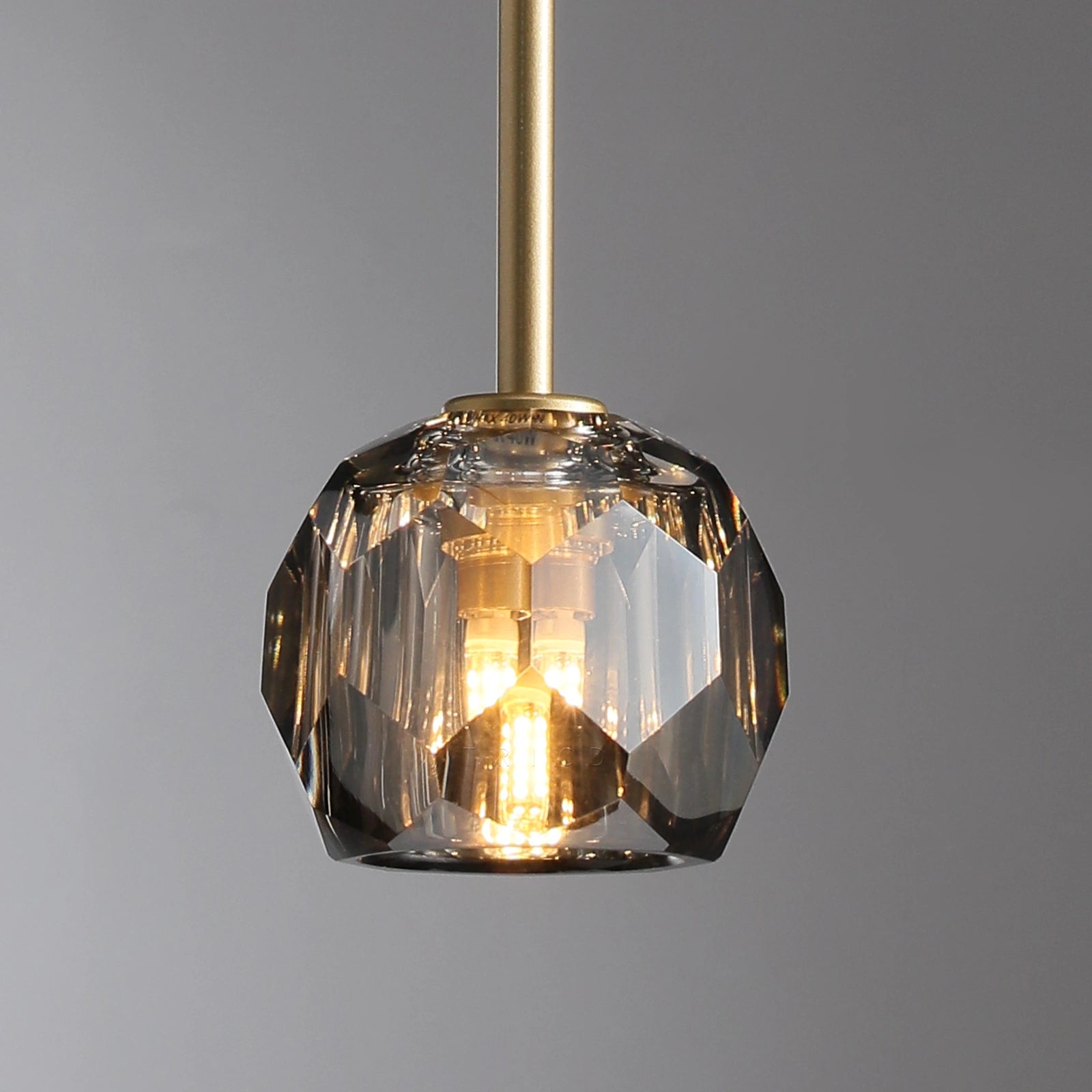 Boule Du Cristal Glass Pendant 5"D