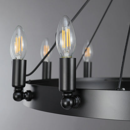 Camilio Vintage Candelabra Round Chandelier