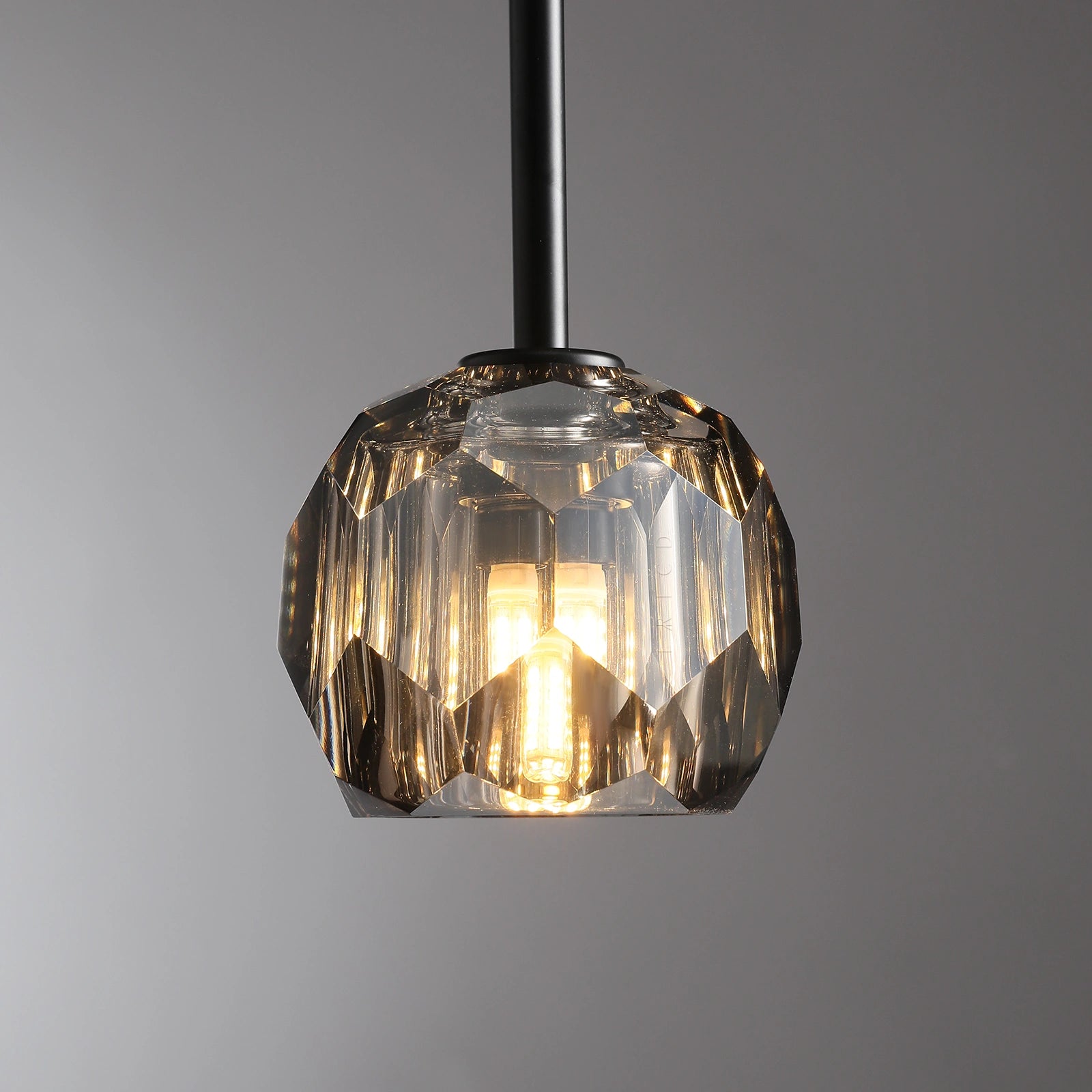 Boule Du Cristal Glass Pendant 5"D