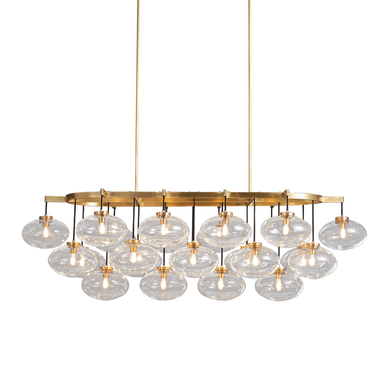 Aurum Clear Glass Linear Chandelier