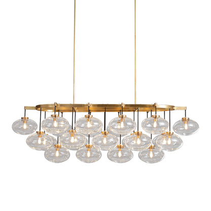 Aurum Clear Glass Linear Chandelier