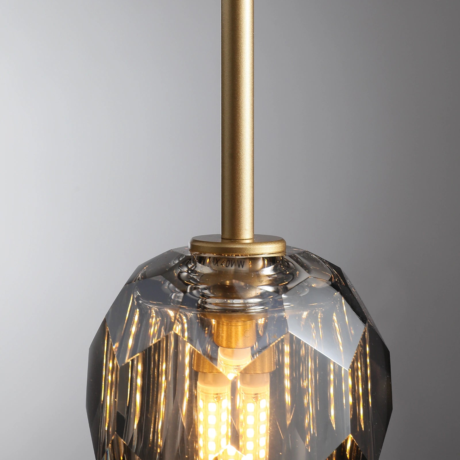 Boule Du Cristal Glass Pendant 5"D