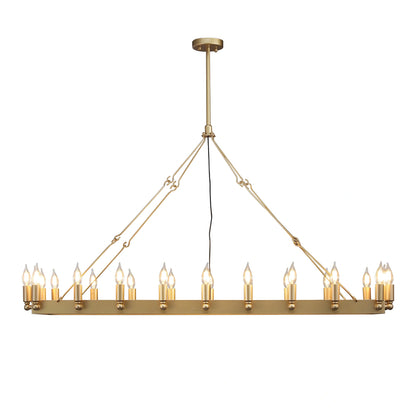 AuraFrame Rectangular Outdoor Chandelier
