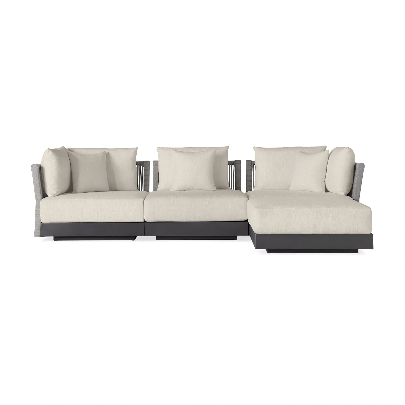 Nacos Outdoor Four-Piece Sectional with Ottoman