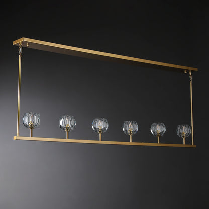 Boule Du Cristal Glass Linear Chandelier