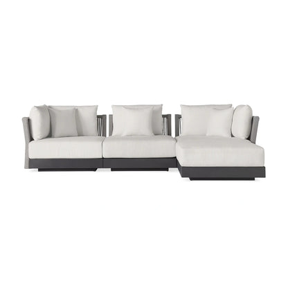 Nacos Outdoor Four-Piece Sectional with Ottoman