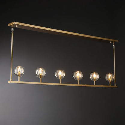 Boule Du Cristal Glass Linear Chandelier