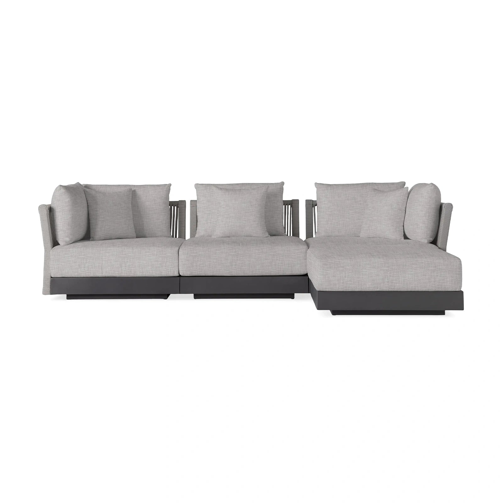 Nacos Outdoor Four-Piece Sectional with Ottoman