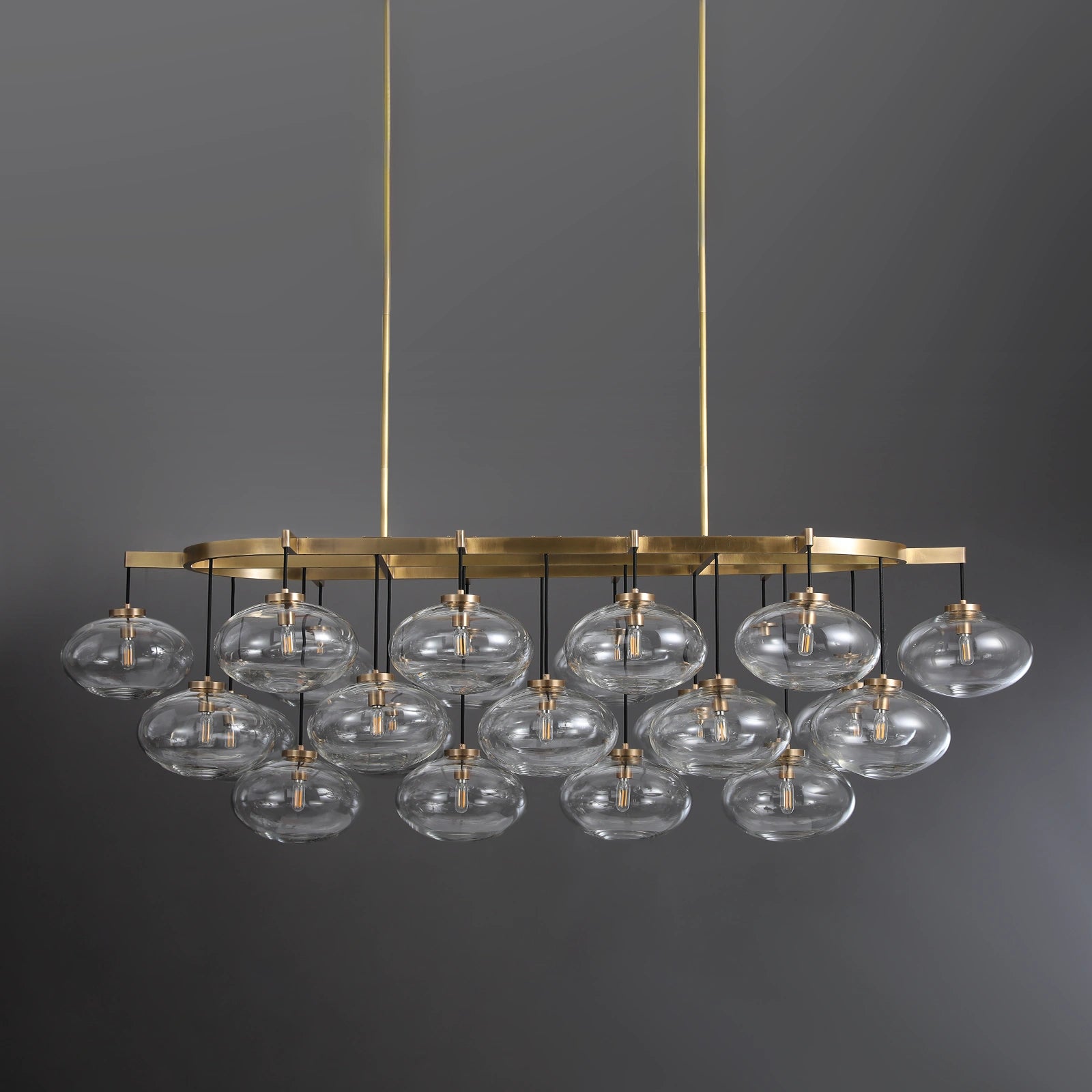 Aurum Clear Glass Linear Chandelier