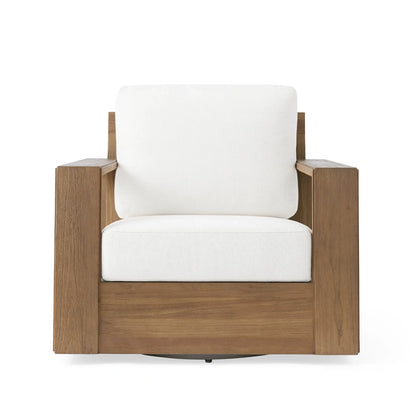 Canion Outdoor Teak Swivel Chair