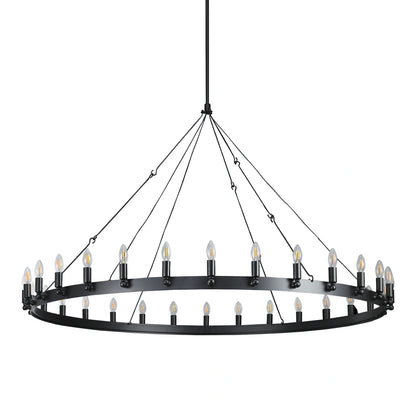 Camilio Vintage Candelabra Round Chandelier