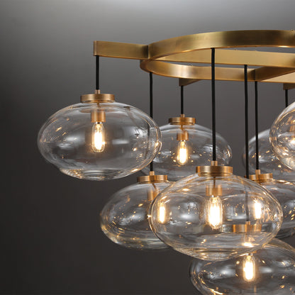 Aurum Clear Glass Linear Chandelier