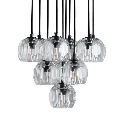 Boule Du Cristal Glass Round Cluster Chandelier