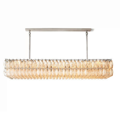Ciara Glass Rectangular Chandelier