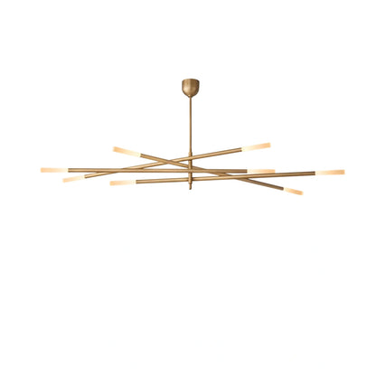 Rousseaw 8-Light Mobile Etched Rod Chandelier