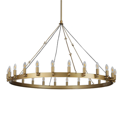 Camilio Vintage Candelabra Round Chandelier