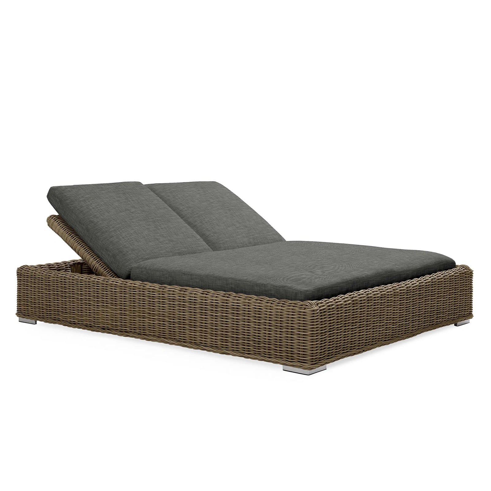 Montaul Outdoor Double Chaise in Starboard Mink