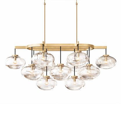 Aurum Clear Glass Linear Chandelier