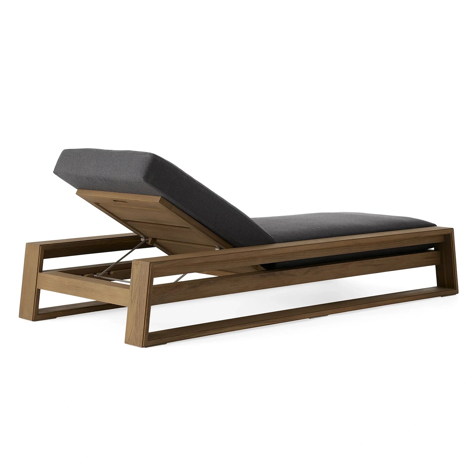 Canion Outdoor Teak Chaise in Rosemount Graphite