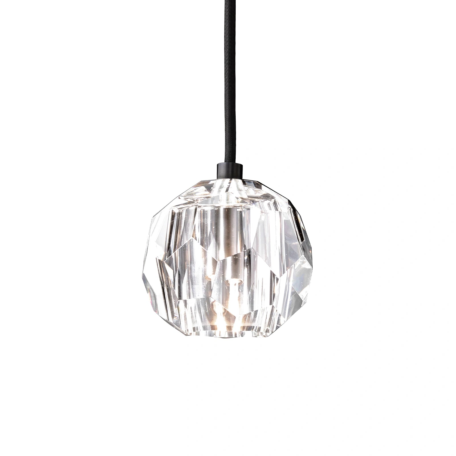Boule Du Cristal Glass Pendant 5"D
