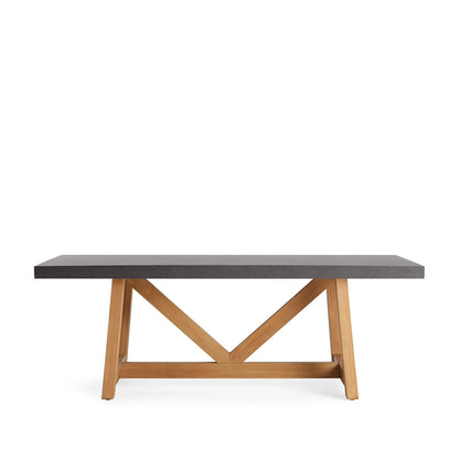 Outdoor Dining Table with French Beam Base