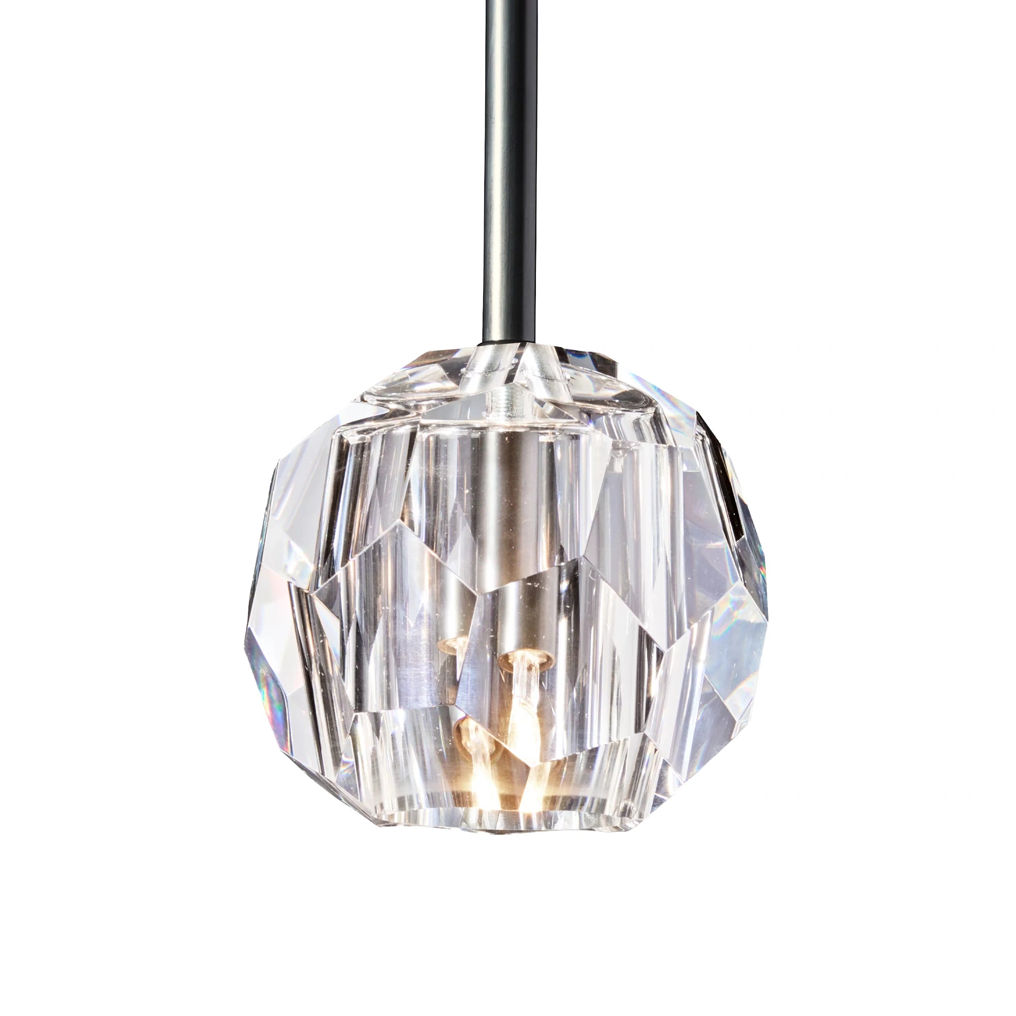 Boule Du Cristal Glass Pendant 5"D