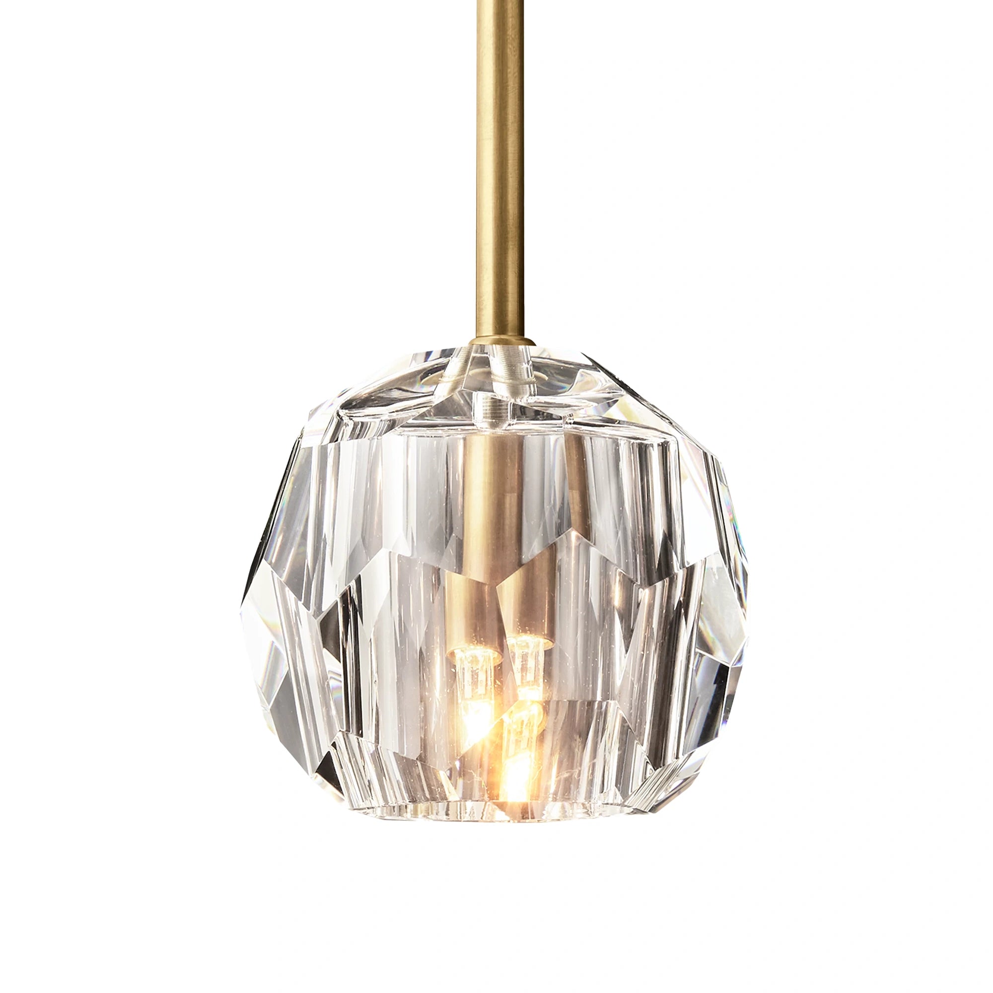 Boule Du Cristal Glass Pendant 5"D