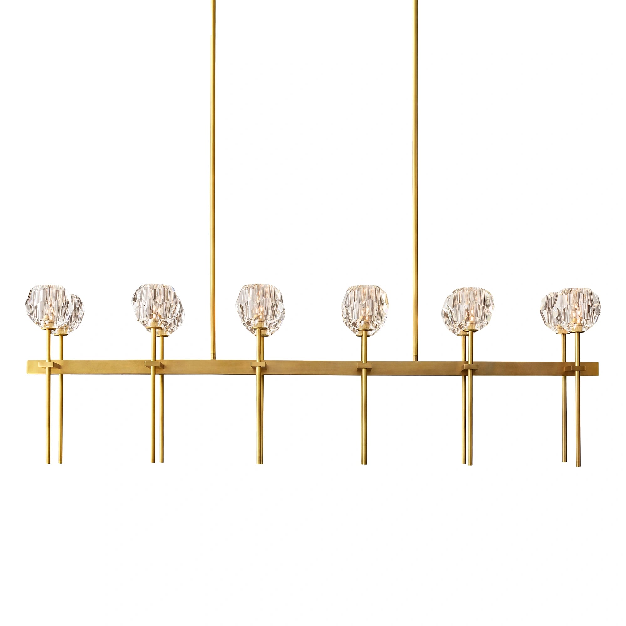 Boule Du Cristal Glass Linear Chandelier