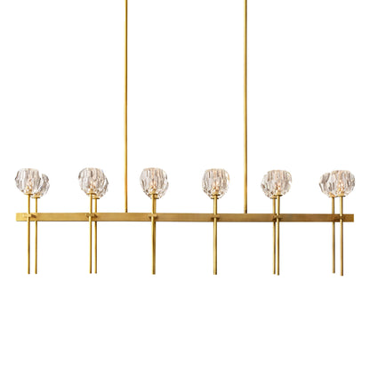 Boule Du Cristal Glass Linear Chandelier