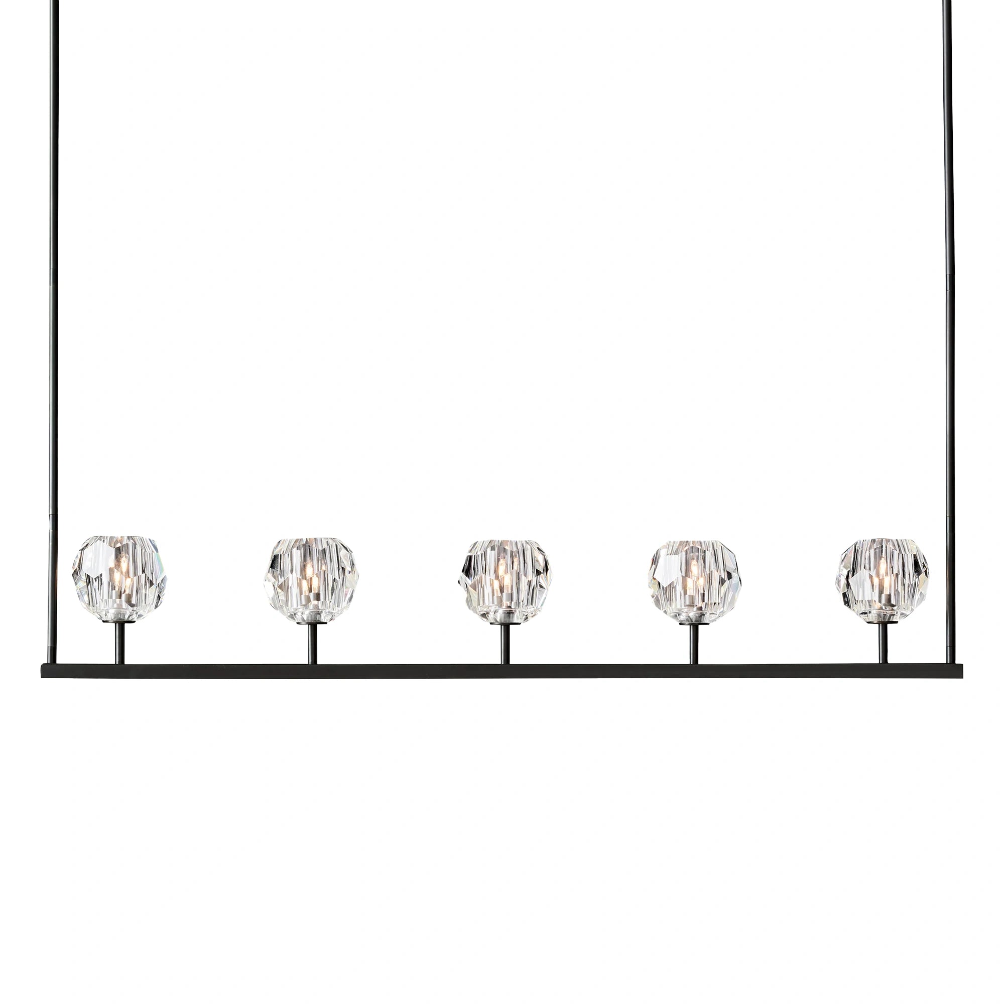 Boule Du Cristal Glass Linear Chandelier