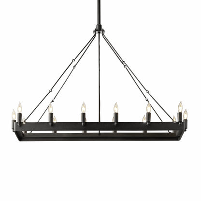 AuraFrame Rectangular Outdoor Chandelier