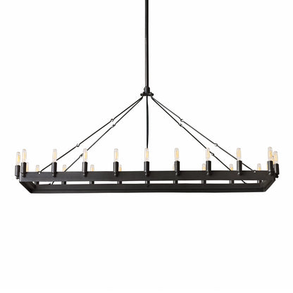 AuraFrame Rectangular Outdoor Chandelier