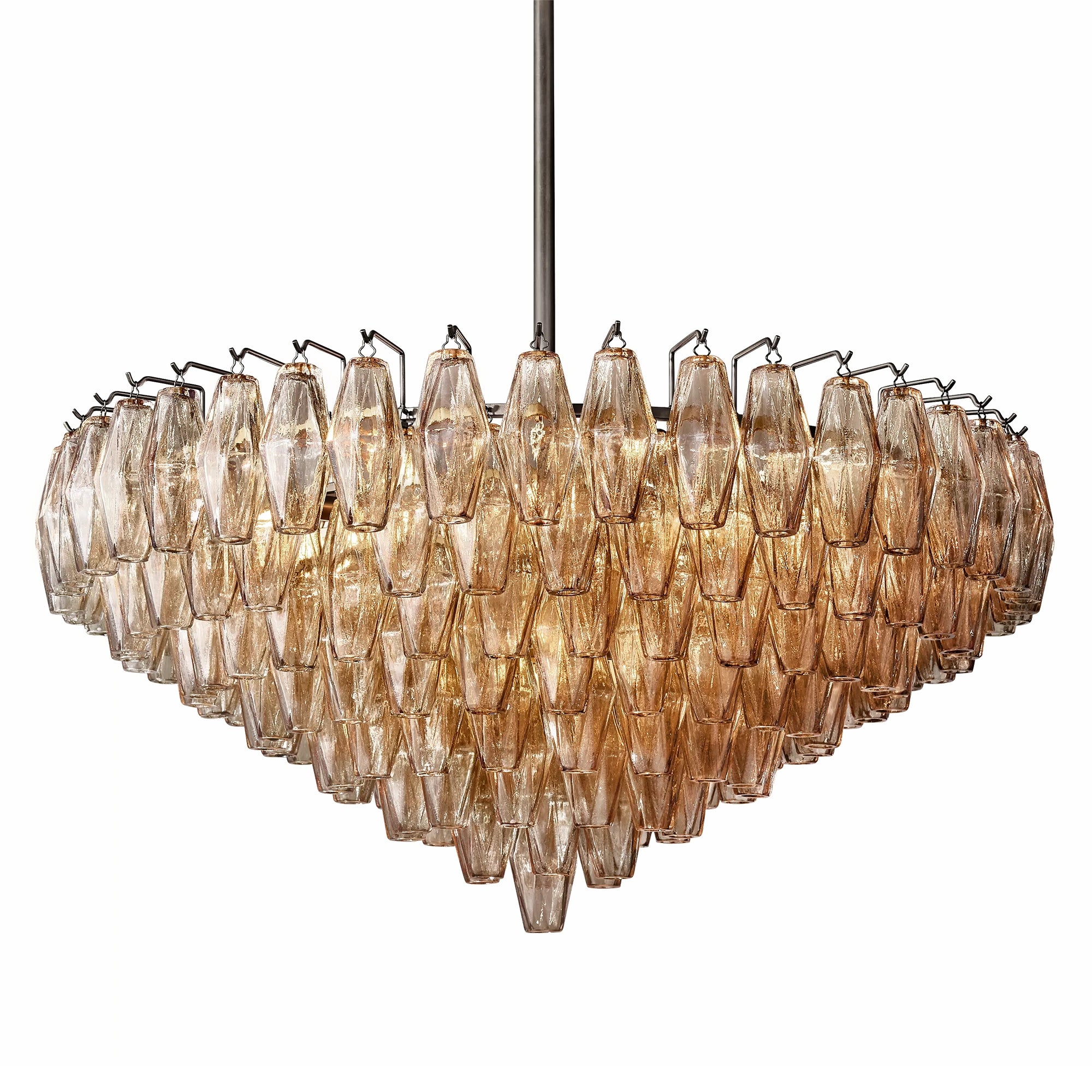 Ciara Glass Tiered Round Chandelier