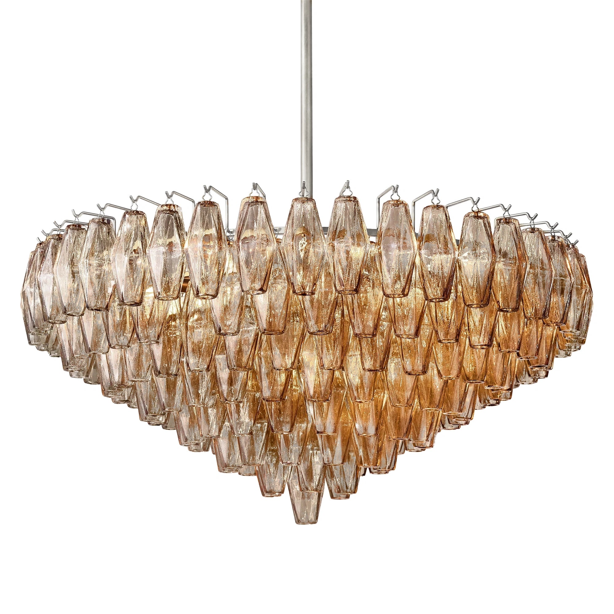 Ciara Glass Tiered Round Chandelier