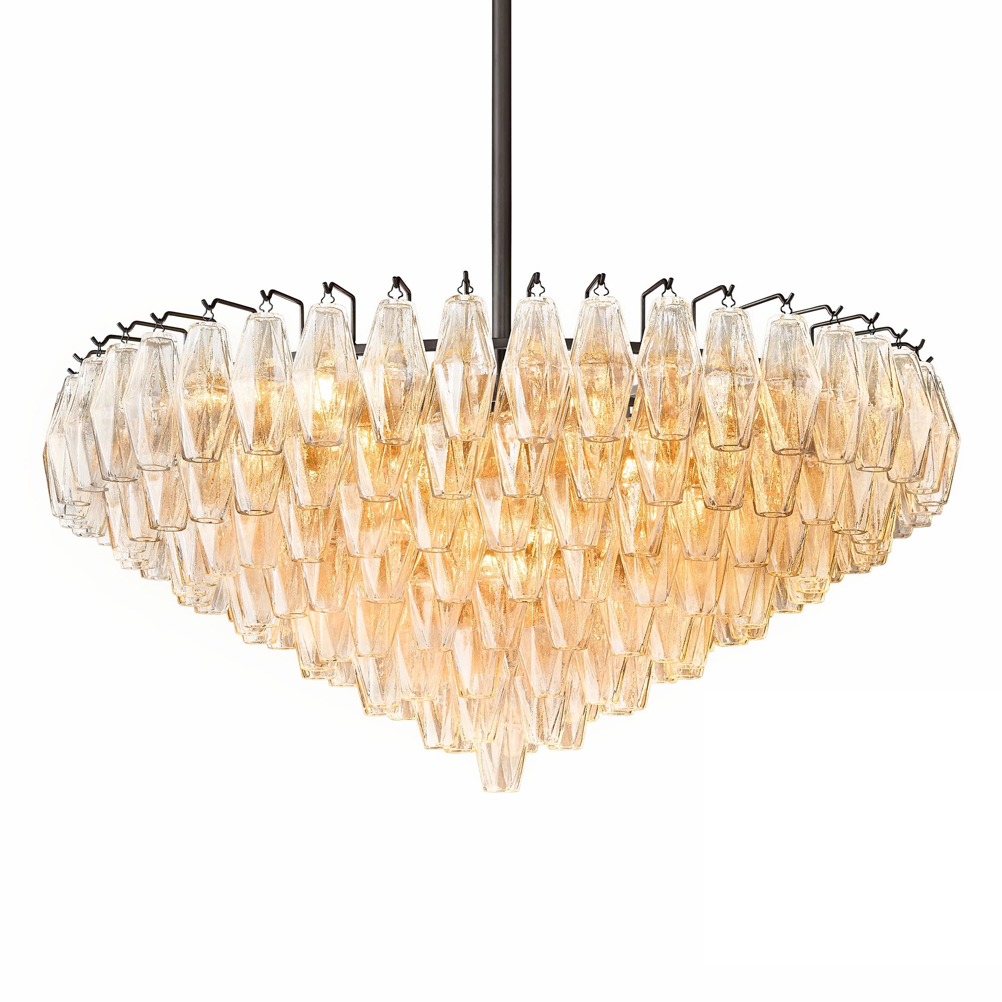 Ciara Glass Tiered Round Chandelier