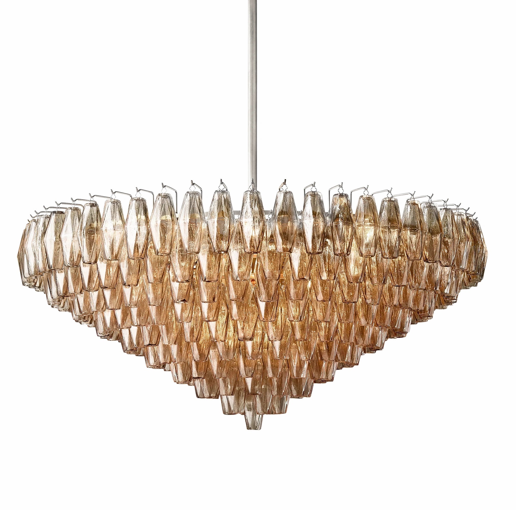 Ciara Glass Tiered Round Chandelier