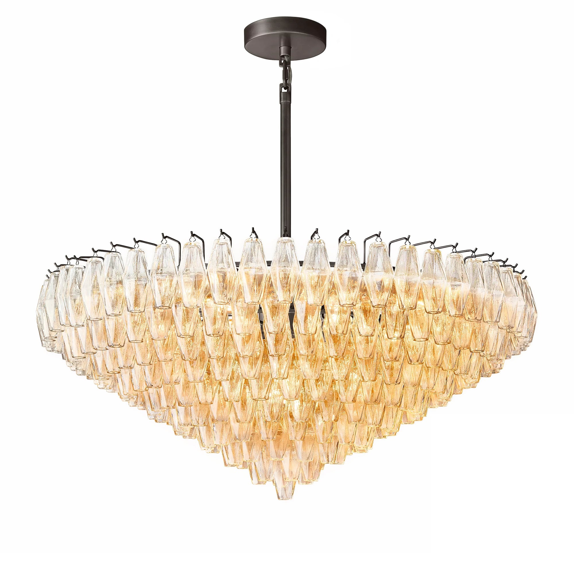 Ciara Glass Tiered Round Chandelier
