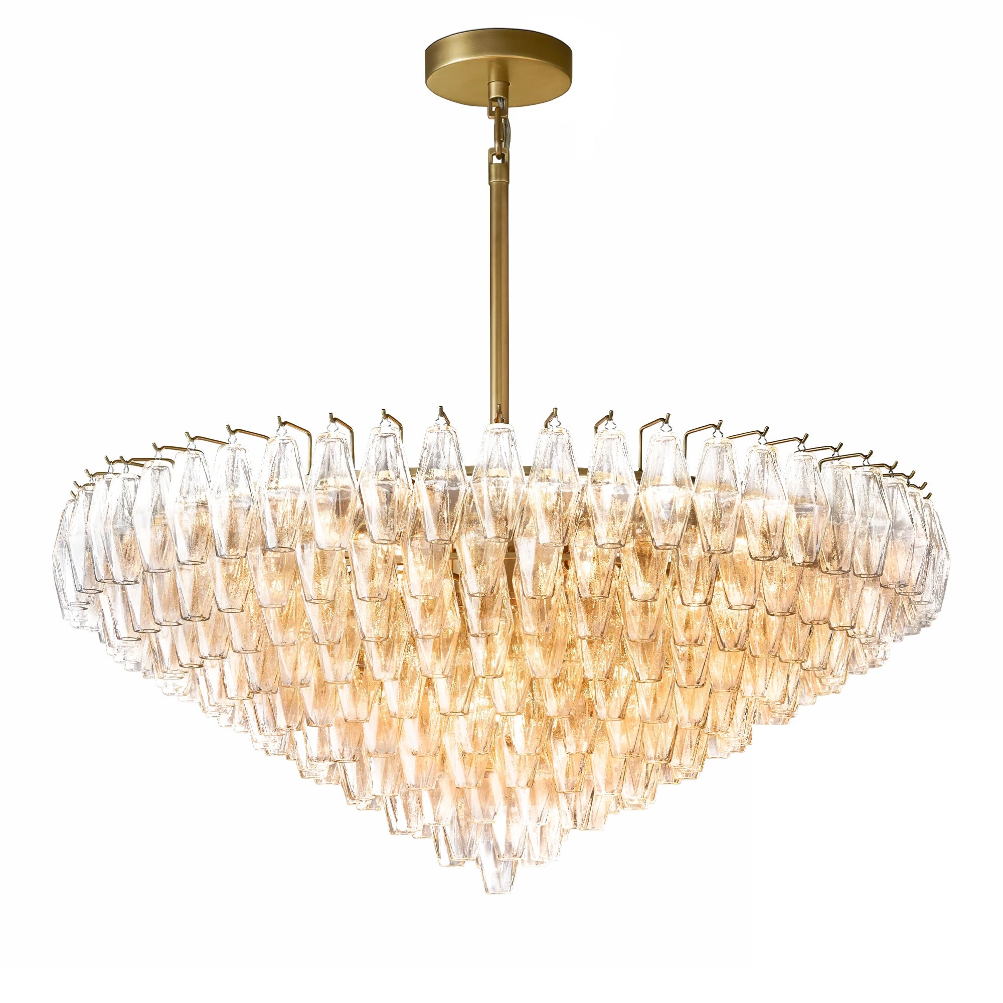 Ciara Glass Tiered Round Chandelier