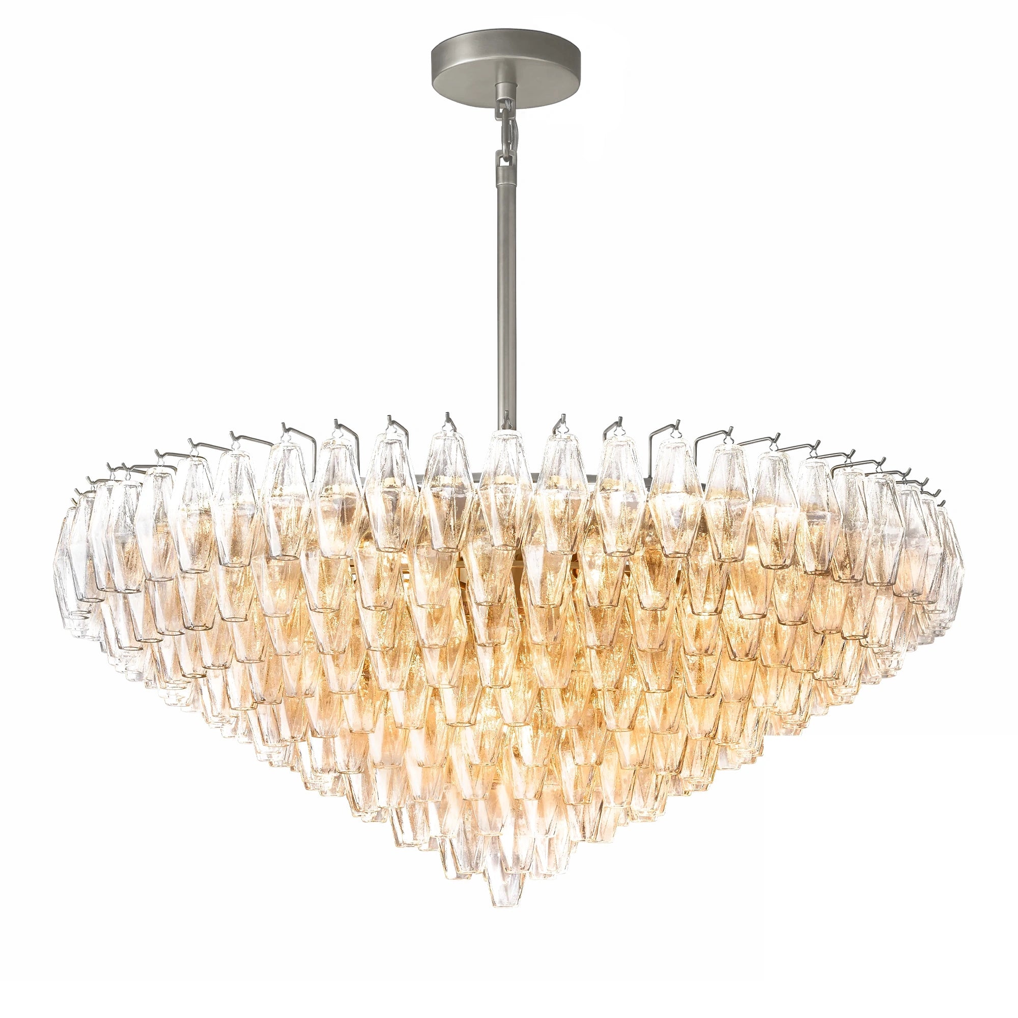 Ciara Glass Tiered Round Chandelier