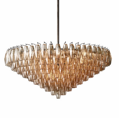 Ciara Glass Tiered Round Chandelier