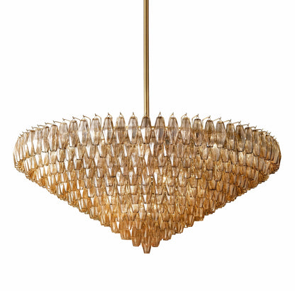 Ciara Glass Tiered Round Chandelier