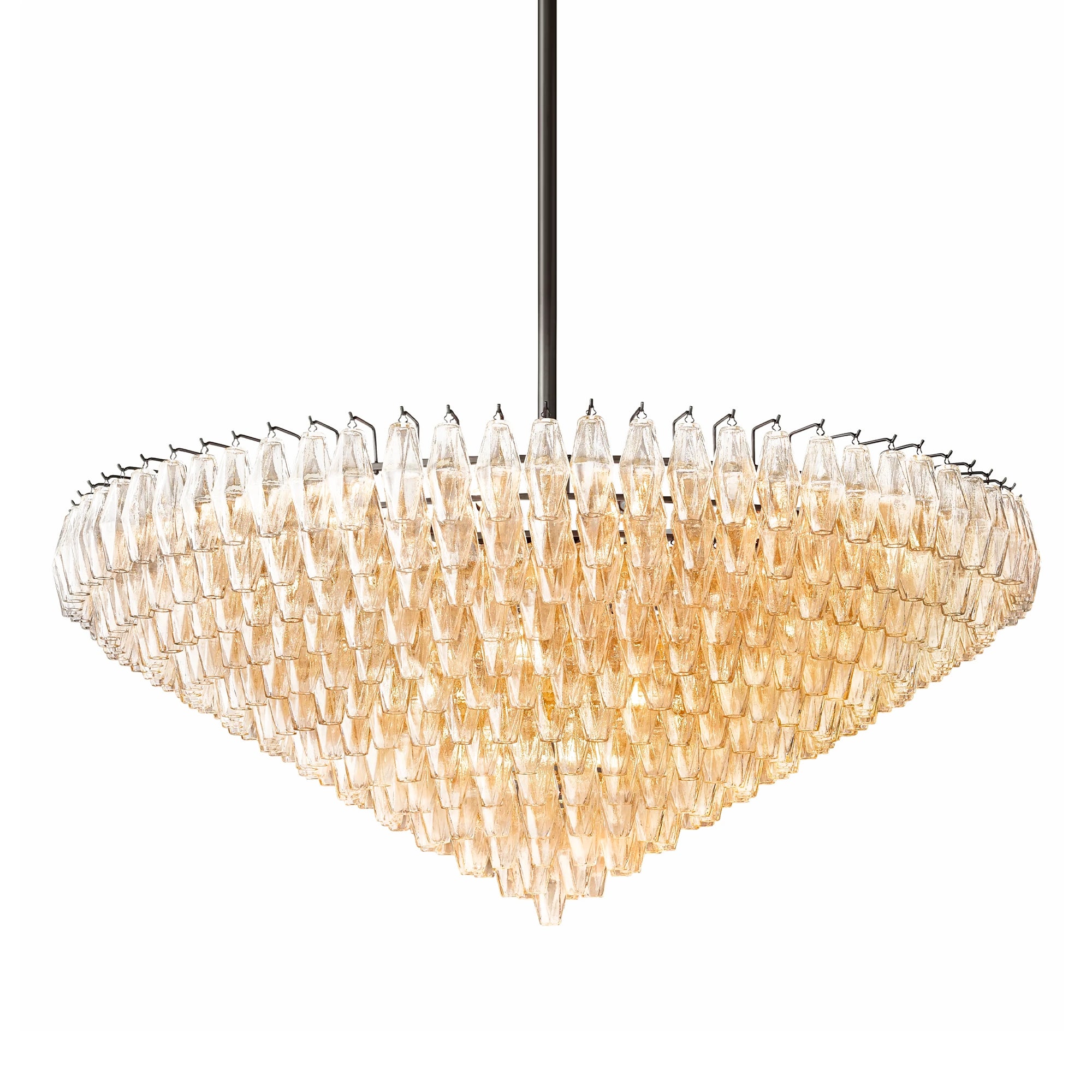 Ciara Glass Tiered Round Chandelier
