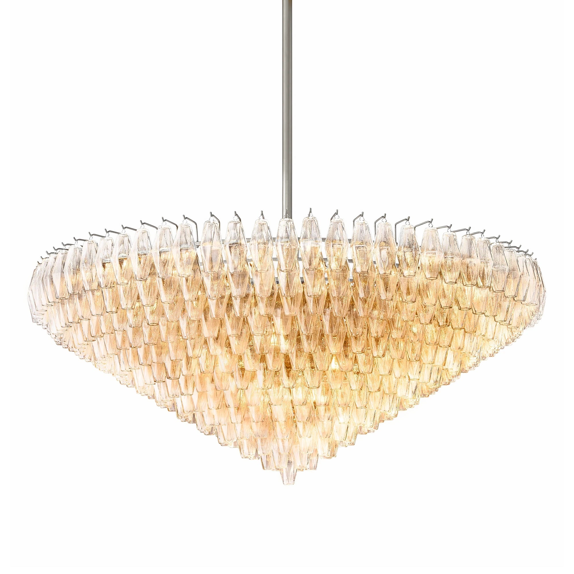 Ciara Glass Tiered Round Chandelier