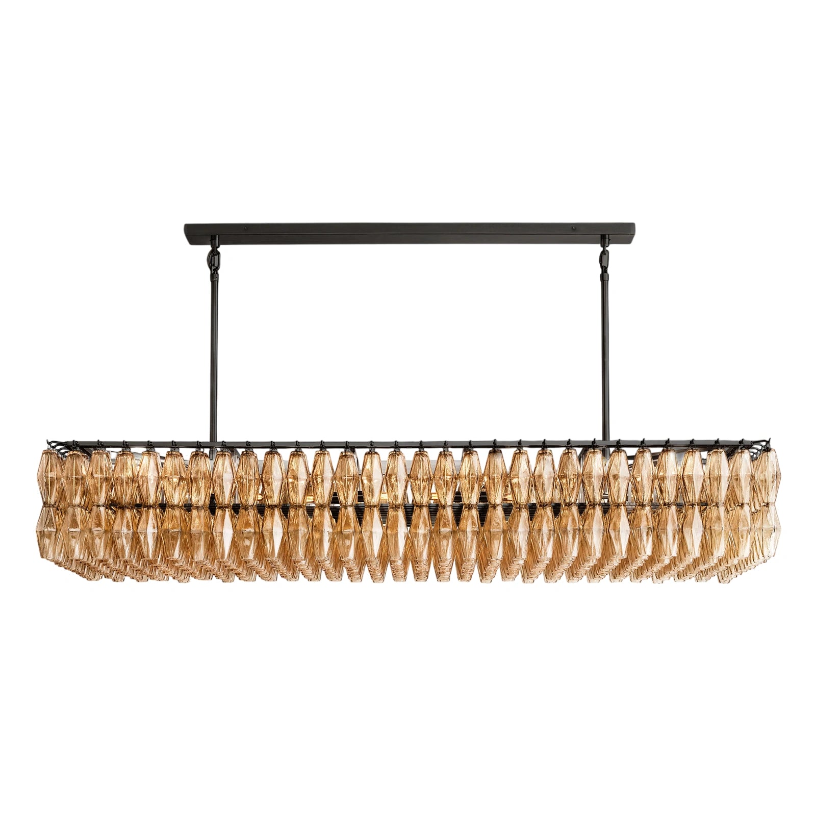 Ciara Glass Rectangular Chandelier