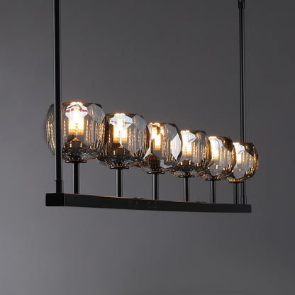 Boule Du Cristal Glass Linear Chandelier
