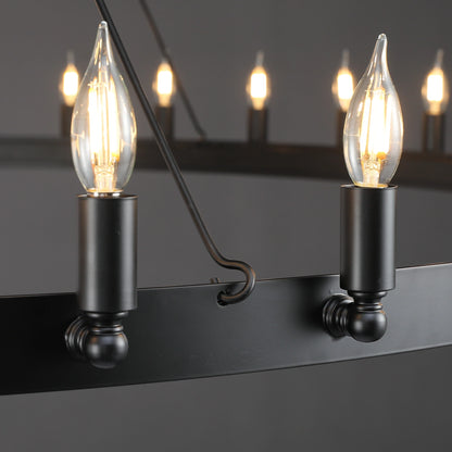 Camilio Vintage Candelabra Round Chandelier