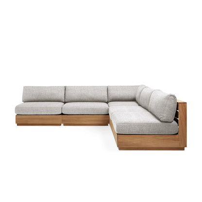 Bay Harbour Outdoor Teak Five-Piece Sectional